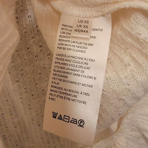 Maeve Addie Ruffled Hacci Pullover cream size xs - Picture 8 of 9